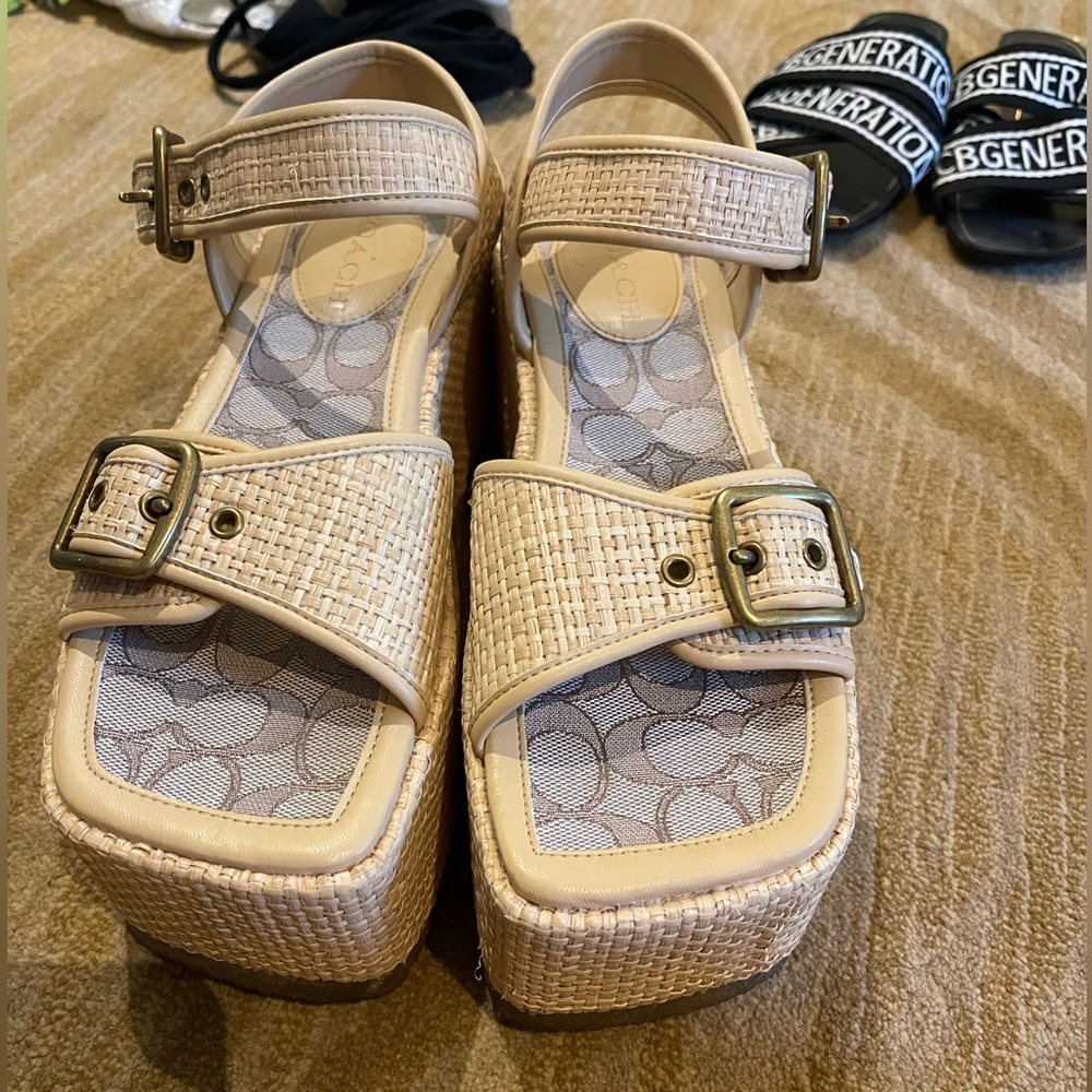 Coach platform sandal